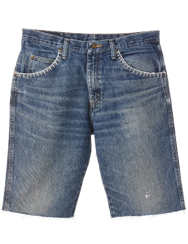 Reworked Wrangler Shorts Denim Repair - W34