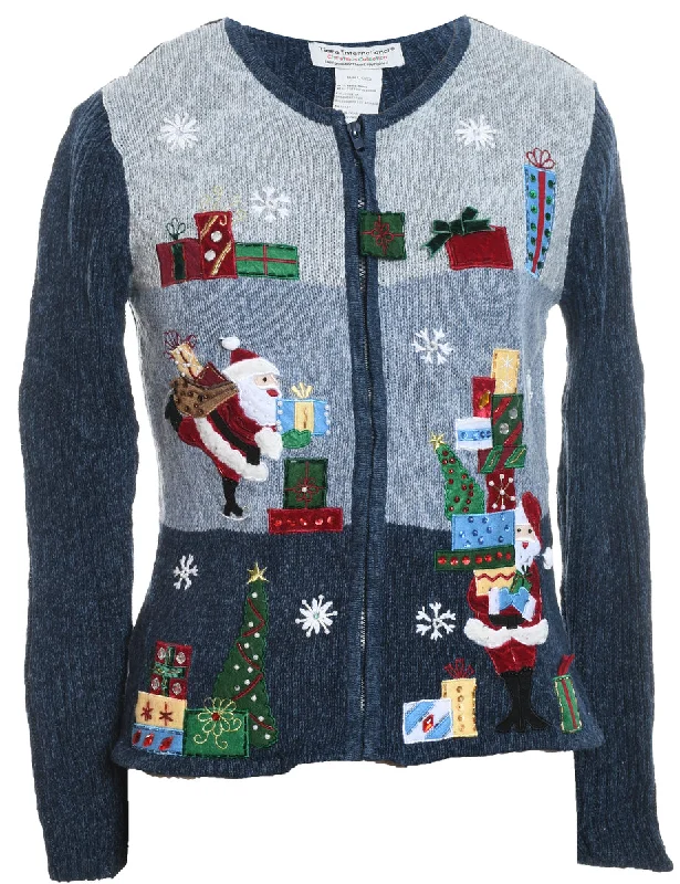 Santa Claus Christmas Cardigan - S