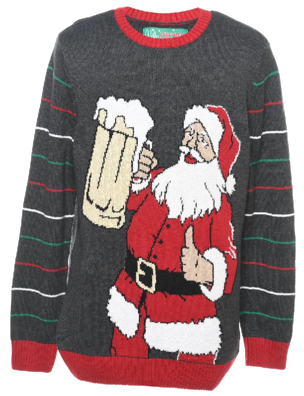 Santa Claus Christmas Jumper - L