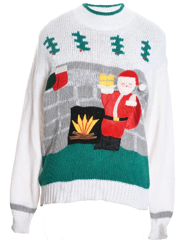 Santa Claus Christmas Jumper - L