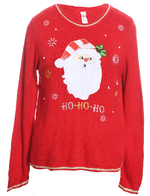 Santa Claus Christmas Jumper - M