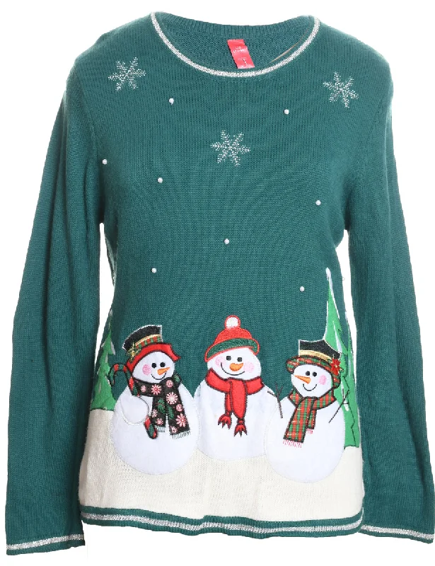 Snowman Christmas Jumper - L