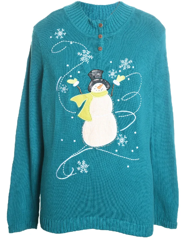 Snowman Christmas Jumper - L