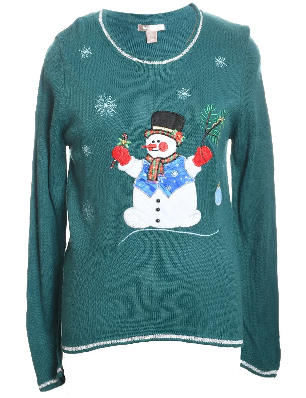 Snowman Christmas Jumper - M