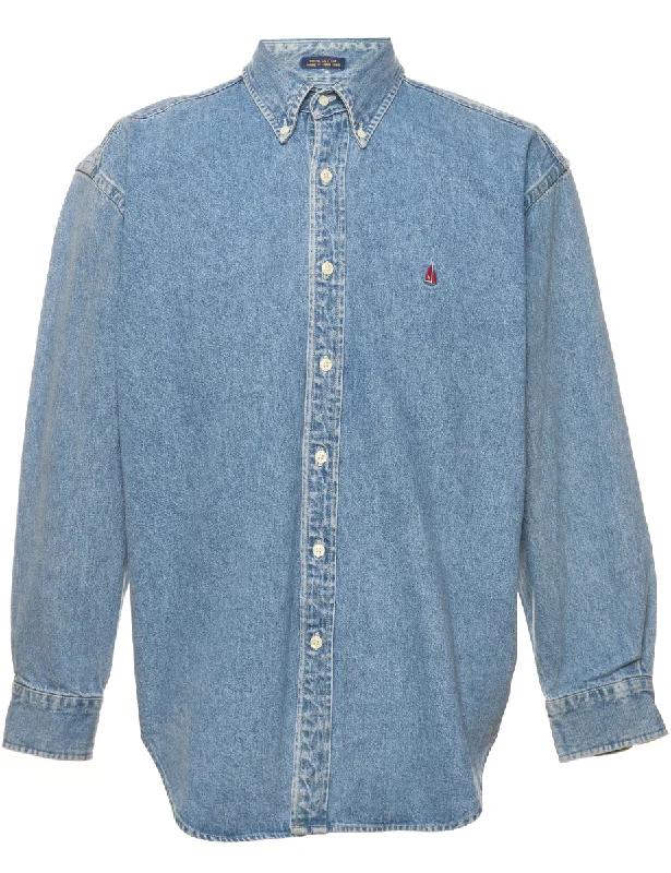 Stone Wash Denim Shirt - M