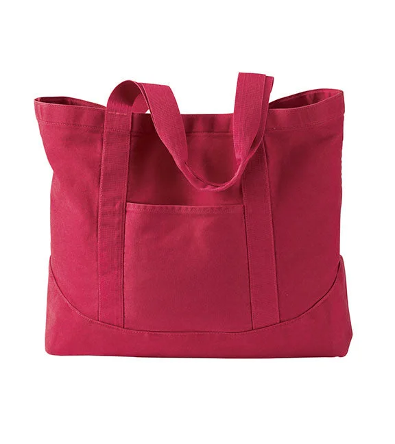 1904 - Authentic Pigment Pigment-Dyed Large Canvas Tote Bag | Poppy