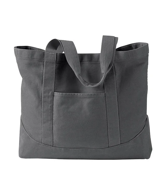 1904 - Authentic Pigment Pigment-Dyed Large Canvas Tote Bag | Smoke