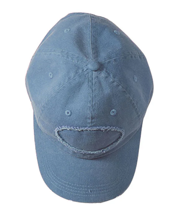 1917 - Authentic Pigment Pigment-Dyed Raw-Edge Patch Baseball Cap | Denim