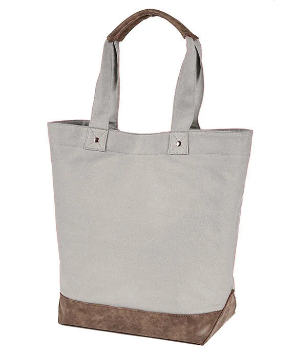 AP1921 - Authentic Pigment Canvas Resort Tote Bag | Concrete/Brown