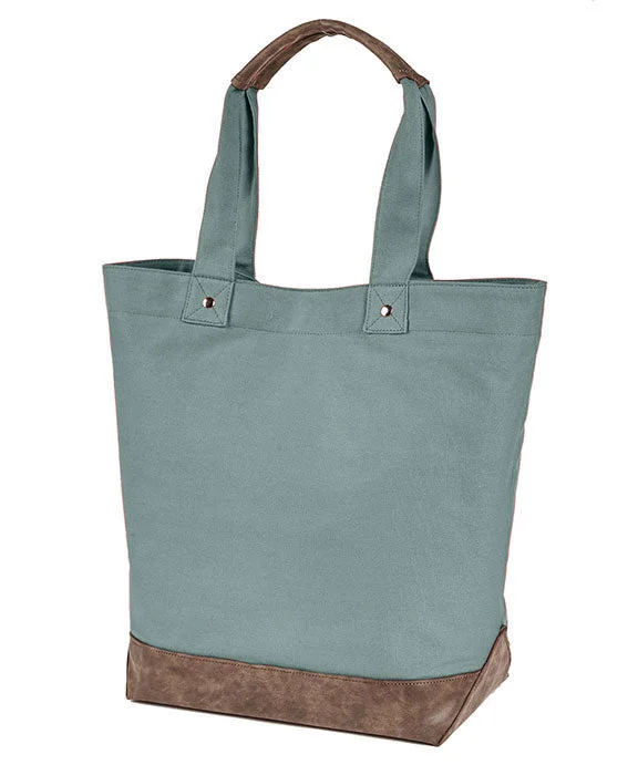 AP1921 - Authentic Pigment Canvas Resort Tote Bag | Cypress/Brown