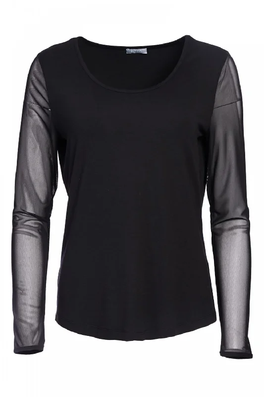 NAYA - MESH SLEEVE TOP