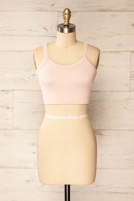 Merignas Blush | Cropped Ribbed Cami