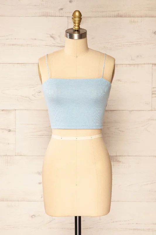 Rimini Blue | Cropped Ribbed Cami