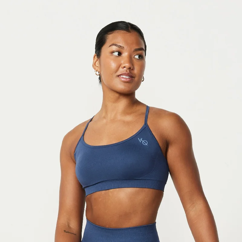 Vanquish Elevate Seamless Denim Blue Multiway Low Support Bra